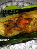Nasii bakar isi ayam suwir pedas manis...🍚🍚🐔🐔🐔