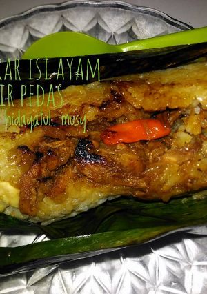 Foto resep Nasii bakar isi ayam suwir pedas manis...🍚🍚🐔🐔🐔