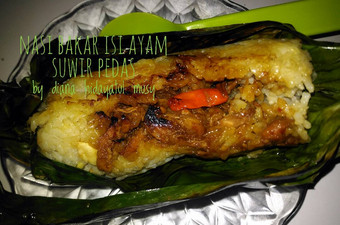 Resep Nasii bakar isi ayam suwir pedas manis&hellip;🍚🍚🐔🐔🐔 yang Lezat Sekali