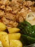 Teriyaki Chicken Thighs with Vegetables Using Mentsuyu