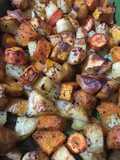 Verduras al horno bien crocantes, batatas, papas y algo más 🍠