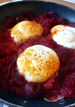 Serpenyős rakott cékla recept fotója