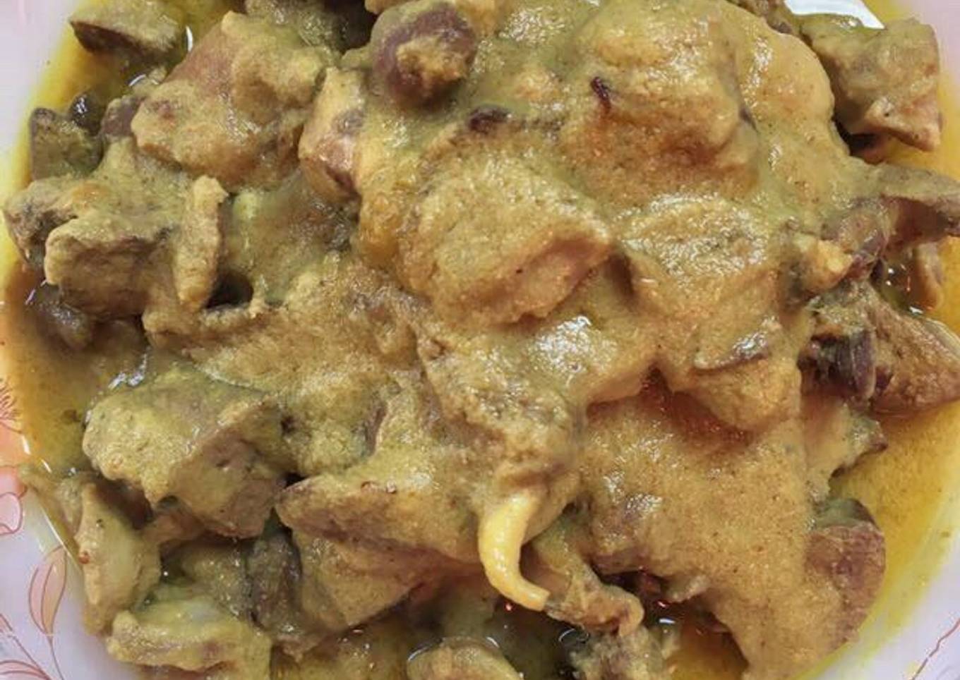Hati Ampela Ayam bumbu kuning ala2 bebek Madura