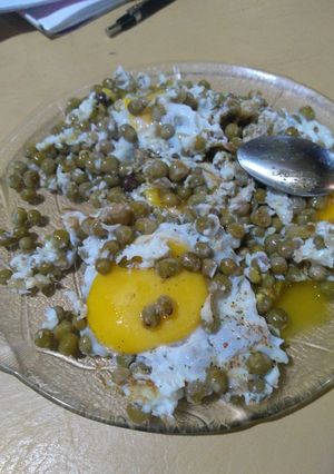 Una foto de Salteadito rápido de arvejas a la plancha