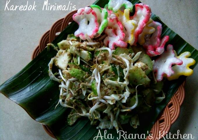 Cara Gampang Menyiapkan #Karedok dadakan minimalis, Lezat