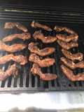 Spicy dry jerk rubbed smoked chicken wings