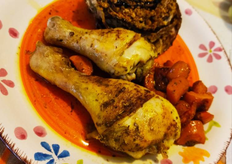 Pollo e carote alle mille spezie