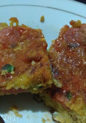 Foto resep Omelet mie sosis