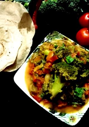 मिक्स वेज ब्रोकोली की सब्जी(mix veg brocoli ki sabji recipe in hindi) रेसिपी मुख्य फोटो