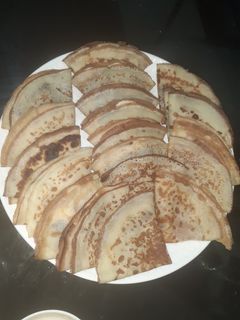 صورة لوصفة كريب بالشوكولاته والموز