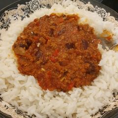 A picture of Chilli con Carne with Quorn Mince.