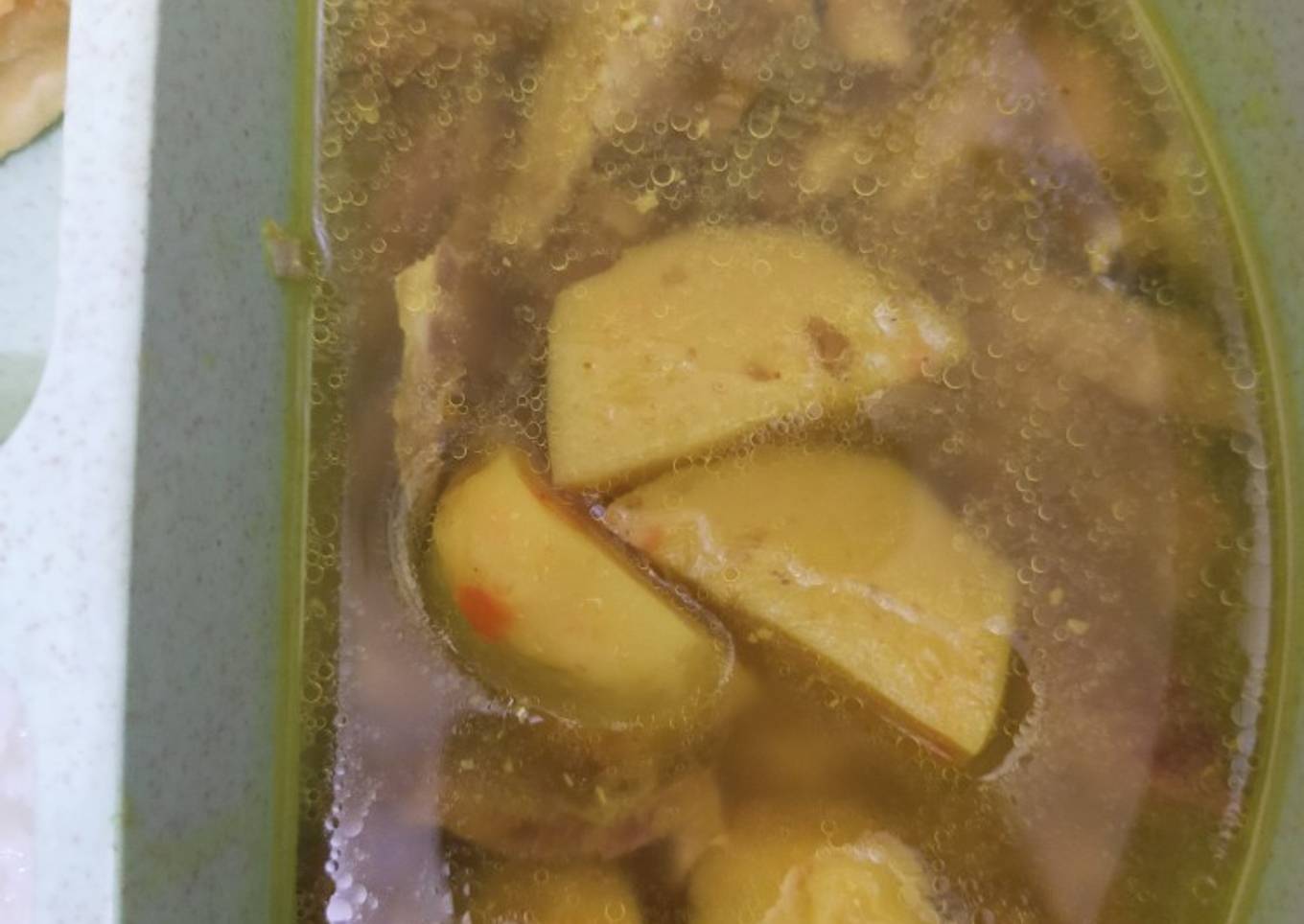 Sup ikan kembung bola2 udang kuah kuning