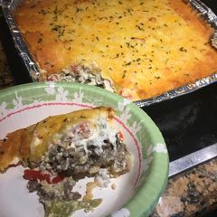 A picture of P-lo's Hamburger Casserole.