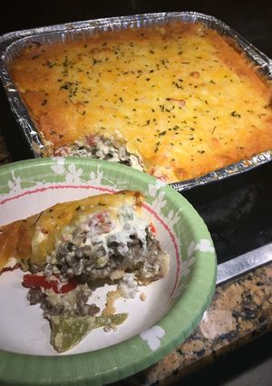 A picture of P-lo's Hamburger Casserole.