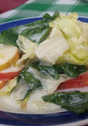 Una foto de Ensalada con salsa de yogur