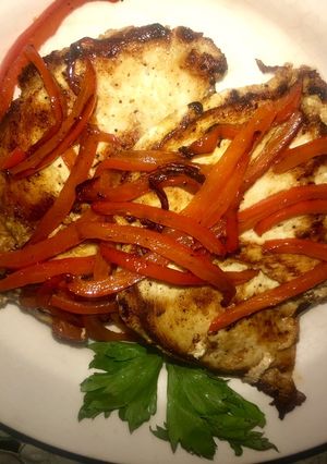 Una foto de Pechuga de pollo con pimentón