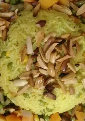 صورة لوصفة رز بالخضار
