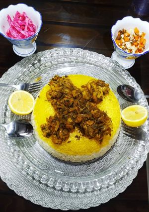 عکسی از دستور پلو میگو رژیمی 😍