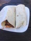 Tofu,black bean and corn chili burrito