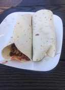 Tofu,black bean and corn chili burrito