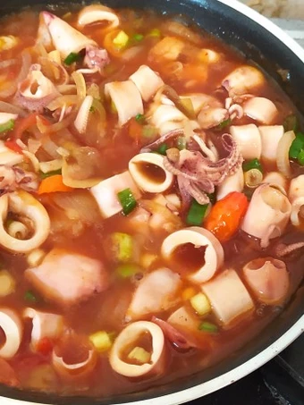 Cara Sederhana Menyiapkan Resep  Cumi asin asam manis simple yang Menggugah Selera, Lezat