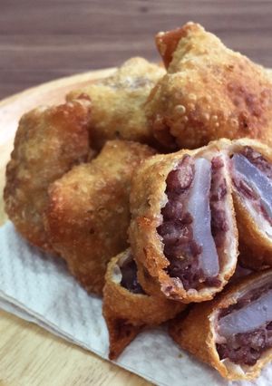 酥脆紅豆裹白玉 的食譜成品照片