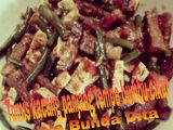 Tumis kacang panjang tempe bumbu cikur