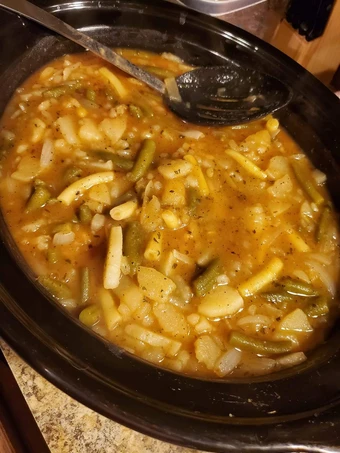 Easy Steps Prepare Recipes Grandma's Bean (Green /Wax) &amp; Potato Soup the Delicious Delicious.