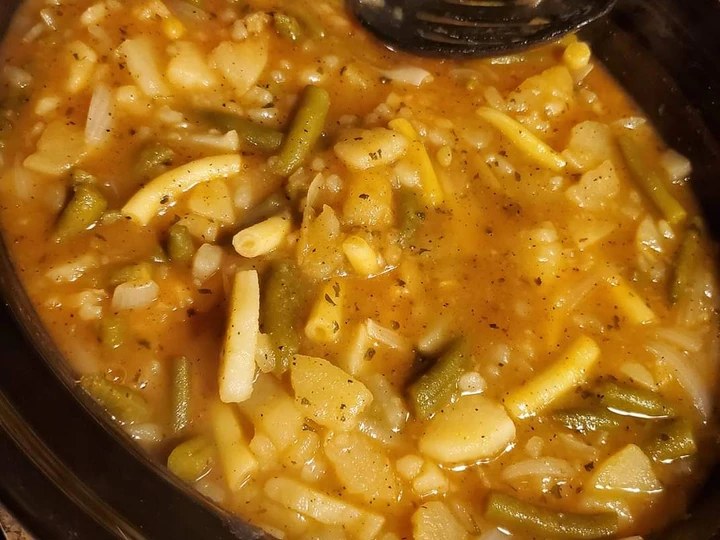 Easy Steps Prepare Recipes Grandma&amp;#39;s Bean (Green /Wax) &amp;amp; Potato Soup the Delicious Delicious.