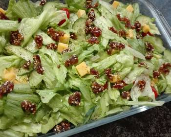 Without Fail Prepare Recipe Simple salad topped with sesame Dates Delicious Simple