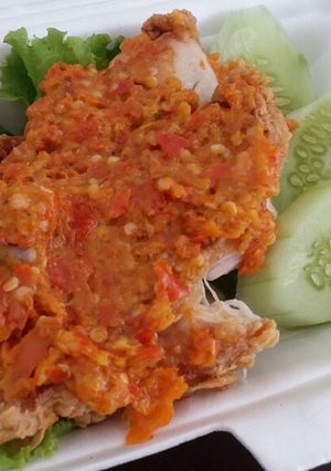 Foto resep Sambal bawang ayam geprek