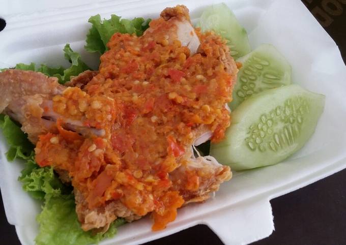 Sambal bawang ayam geprek