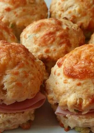 A picture of Vickys Cheese & Onion Scones, GF DF EF SF NF.