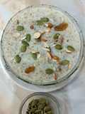 Broken Wheat Kheer with pumpkin seeds