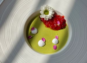 Hình của món Panna Cotta Húng Tây - Mứt Cà Chua.