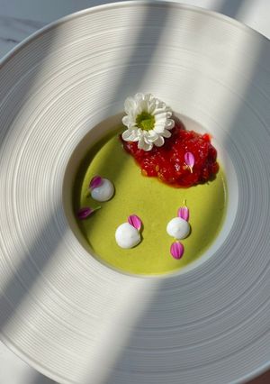 Hình của món Panna Cotta Húng Tây - Mứt Cà Chua.