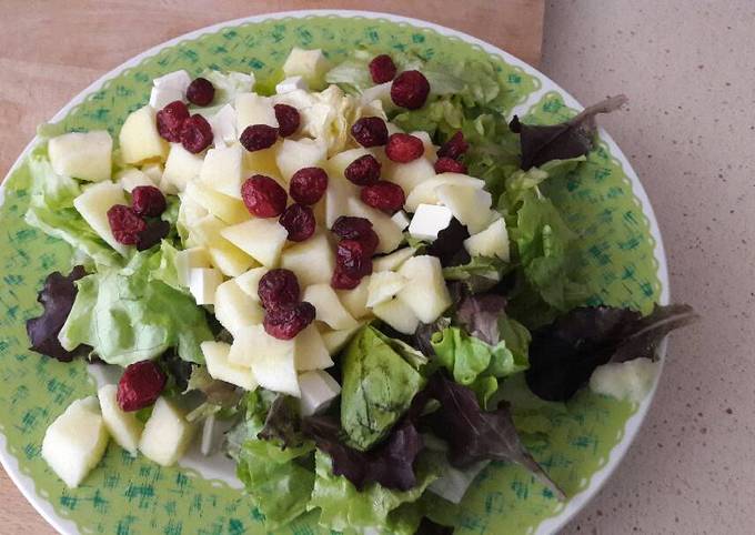 Ensalada De Queso, Manzana Y Arándanos Receta De Raquel - Cookpad