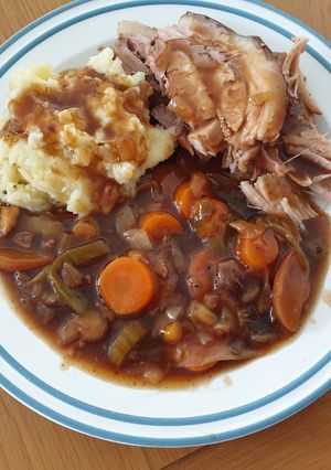 A picture of Slow Cooker Pork & Veg.