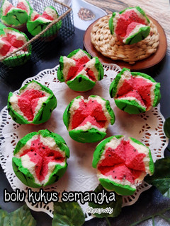 Foto resep Bolu kukus semangka (1 telur)