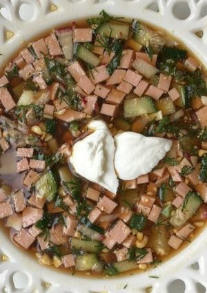 A picture of Soup Okroshka Classic with kvass.