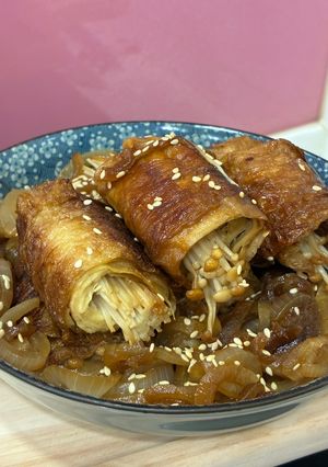 照燒豆包卷 的食譜成品照片