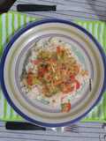 Verduras salteadas con zucchini