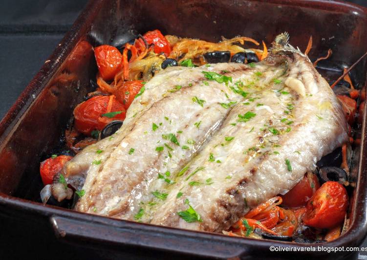 Jurel al horno con verduras