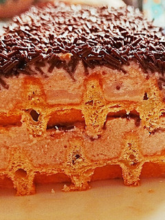 Una foto de Tarta de gofres