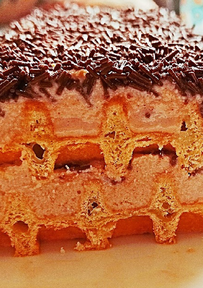Una foto de Tarta de gofres