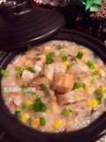 Chicken, Corn, and Mushroom Congee