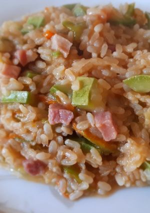 Foto di Risotto ai fiori di zucca e zucchine