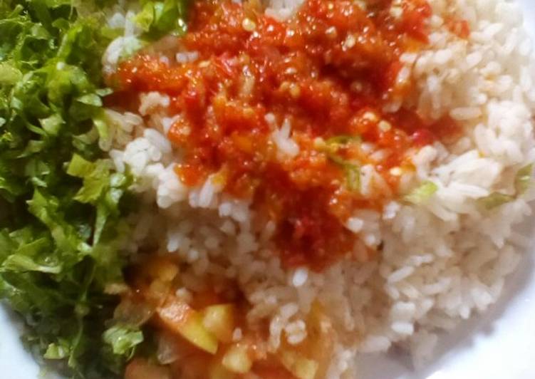 White rice and stew