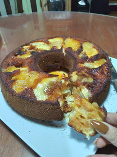 Una foto de Torta o tarta de manzana invertida
