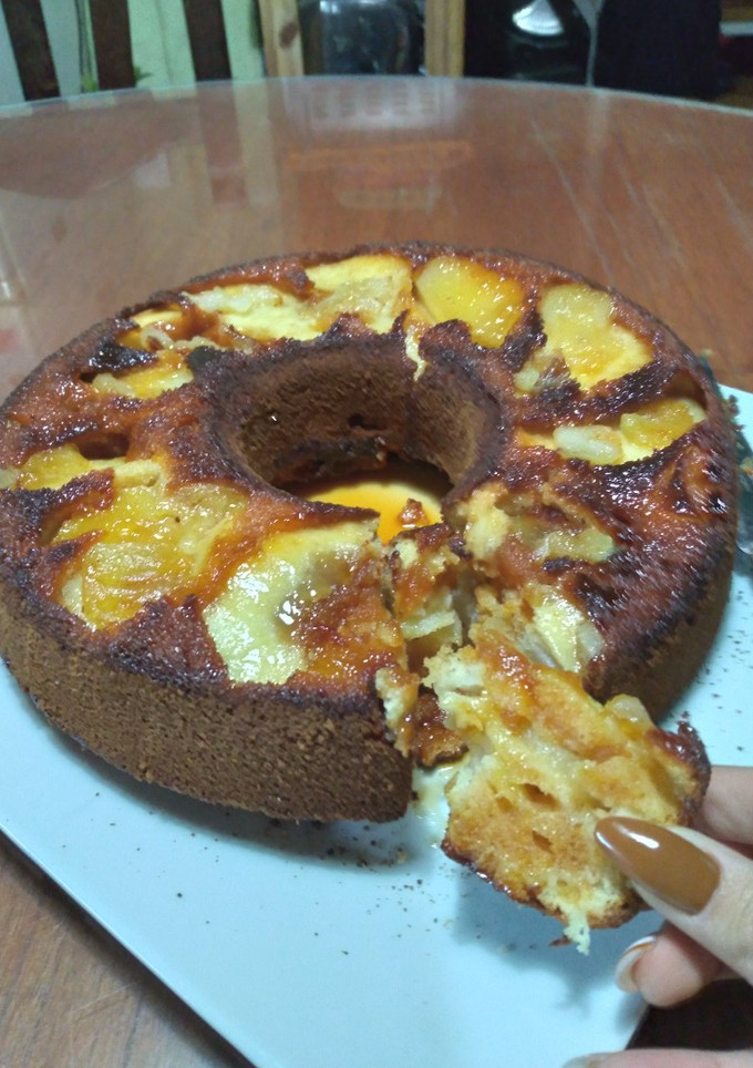 Una foto de Torta o tarta de manzana invertida